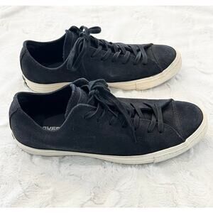 Converse Chuck Taylor BLACK SUEDE Shoes M 9.5, W 11.5 Sneakers Skate Skater Low